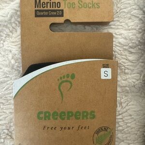 Creeper merino wool toe socks
